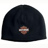 Harley-Davidson Bar & Shield Logo Knit Cap, 100% cotton with a Bar & Shield logo patch on the front. One size fits most, 99483-07V