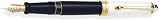01803 AURORA 803-F SILVER CAP/BLACK BARREL LARGE FP PEN Fine Nib