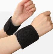 Infrared Self Heat Wrist Braces/Bands (Black) in Pair