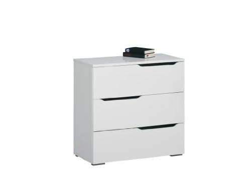 Maja 72725639 Kommode 801 x 777 x 400 mm Arktis - Hochglanz, icy-wei&szlig;