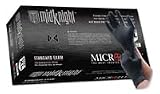 Microflex (MFXMK296L) MidKnight Black Powder-Free Nitrile Examination Gloves - Large