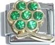 Clearly Charming May Emerald Large Daisy Birthstone Italian Charm