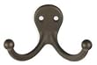 Battalion 1XNH4 Coat and Hat Hook, Bronze, L 1 1/16 In