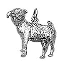 Dog, Pug Charm - Sterling Silver