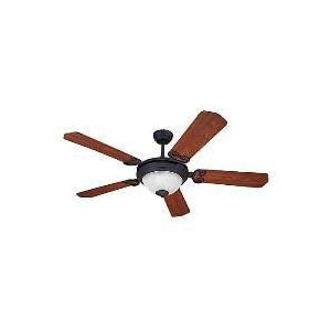 Buy Sea Gull Lighting 1559-72 Danbury Three-Light Ceiling Fan, Old Iron Finish with Scavo Glass by Sea Gull Lighting now!