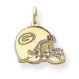 14K Green Bay Packers X-Small Flat Helmet Charm
