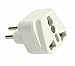 Bluecell 2 PCS of Brazil to International Travel Grounded Adapter Plug (US Europe UK)