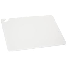 San Jamar CB242434WH Cut-N-Carry Co-Polymer Cutting Board, 24" Length x 24" Width x 3/4" Thick, White