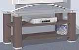 45-Inch Projection Television Stand in Wenge with Silver