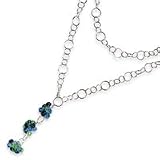 Sterling Silver Blue, Green & Sapphire Crystal Necklace QH1124 42 21d6OeM6yIL. SL160 Sterling Silver Blue, Green & Sapphire Crystal Necklace QH1124 42