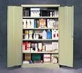 Tennsco Steel Double Door Storage Cabinet (requires shelves), 48w x 18d x 78h, Putty J878PU / TNNJ878PU