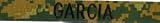 MCCUU Woodland Digital Name Tape - Name on Tape: GARCIA