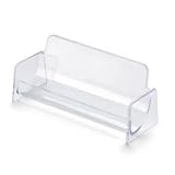 Business Card Holder, Plastic, 50 Card Capacity, Clear