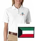 Embroidered Shirt - Women's Polo Shirt with kuwait flag