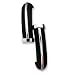 Sterling Silver 12mm Flexible Black Rubber Bangle Bracelet
