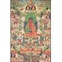 Buddhist Art Card Depicting Amitabha, the Buddha of Infinite Light and Bestower of Longevity