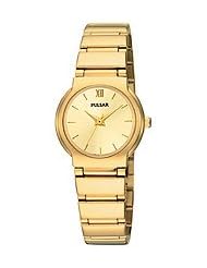 Pulsar Womens PTC418 Dress Gold-Tone Watch
