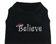Believe Holiday Rhinestone Dog Shirt Size Medium