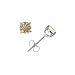 Rhodium Plated Sterling Silver 5mm November Birthstone Genuine Citrine Stud Earrings