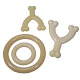 Nylabone Durable Pooch Pacifier Wishbone Wolf Chew Dog Toy (wolf size (6''H x 4.75'' W) - 3.9-oz chew toy)
