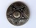 Ornate Persian Button. Antique Brass Finish 7/8