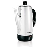 Hamilton Beach 40616 Electric Kettle. 12 CUP STAINLESS STEEL PERCOLATOR OTHELC. 2.96 quart - Stainless Steel
