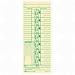 Time Card, Numbered Days/4 Days Overtime, 100/Pack, 3 1/2