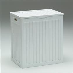 Redmon White Contemporary Country Laundry Hamper