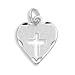 Cut-Out Cross in Heart Charm