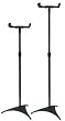 Home Theater Surround Sound Adjustable Black Metal Speaker Stands for Rear Satellite and Bookshelf Speakers