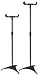 Home Theater Surround Sound Adjustable Black Metal Speaker Stands for Rear Satellite and Bookshelf Speakers