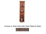 Wine Cellar Innovations Designer Series Collection Red Oak with Dark Walnut Stain Quarter Round Display Shelf 72x13x13-in.