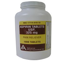 Aspirin Pain Reliever Tablets 325 Mg - 1000 Ea