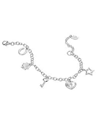 Silver Diamond Multi Lucky Charms Children Bracelet (5 1/2-6 3/4 in)