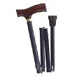 Cane Adjustable Folding Black with Plastic Pouch Carrying Case-lightweight