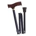 Cane Adjustable Folding Black with Plastic Pouch Carrying Case-lightweight