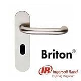 BRITON 22mm OVAL PROFILE SATIN STAINLESS STEEL RETURN TO DOOR,SAFETY HANDLE by Briton Ingersoll Rand