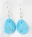 Navajo Made Turquoise Slab Dangle Earrings