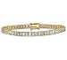 3mm Princess Cut Cubic Zirconia Bracelet in 14K Yellow Gold