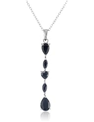 Sterling Silver Genuine Sapphire Pendant Necklace, 18"