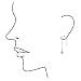 21dAyasnL2L. AA75  SCER024 Sterling Silver Clear Crystal Threader Ear Wire Earrings Made with Swarovski Elements