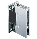 CRL Geneva 037 Series Brushed Satin Chorme Wall Mount Full Back Plate Standard Hinge