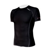 2XU【MA1089a】 メンズハイパフォーマンスS/Sコンプレッショントップ ブラック XS