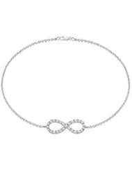 Bracelet Diamond Infinity Knot in White Gold 14K Half Carat Diamonds