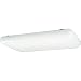 Progress Lighting P7280-60EB Contoured, Shallow White Acrylic Clouds Diffuser Suspended From White Chassis 120 Volt High Power Factor Electronic Ballast, White