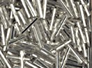 Bugle Beads Size 5 Czech Silver Lined (a full one hank pack) over 40 colors available individually!, Crystal
