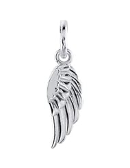 14k White-Gold Posh Mommy Coll Wing Chrm WithJr by US Gems