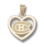 Montreal Canadiens "C" Logo Heart Sterling Silver Charm/Pendant