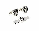 Oakland Raiders Cuff Links and Tie Bar Gift Set