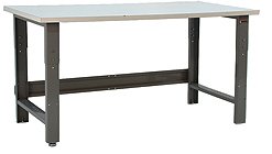 BenchPro RPB2448 Roosevelt Heavy Duty Steel Garage Work Bench with HD Particle Board Top, 1600 lbs Capacity, 48